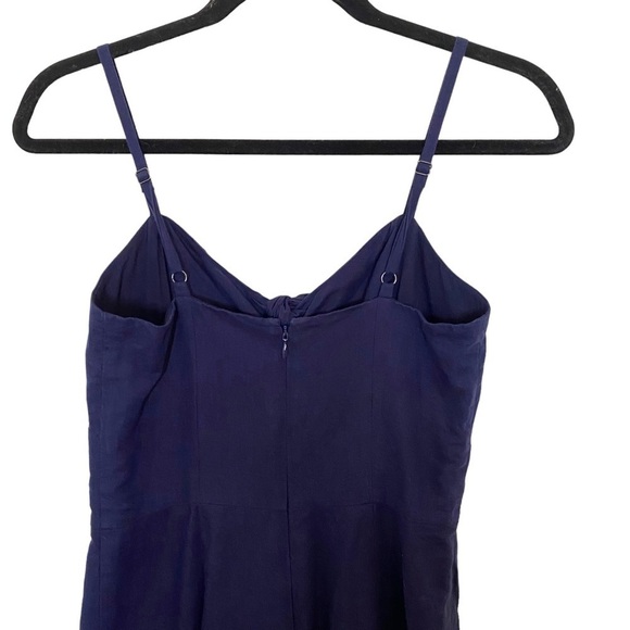 J Crew Tie Front Wide Leg Jumpsuit in Linen Cotton - Picture 9 of 15